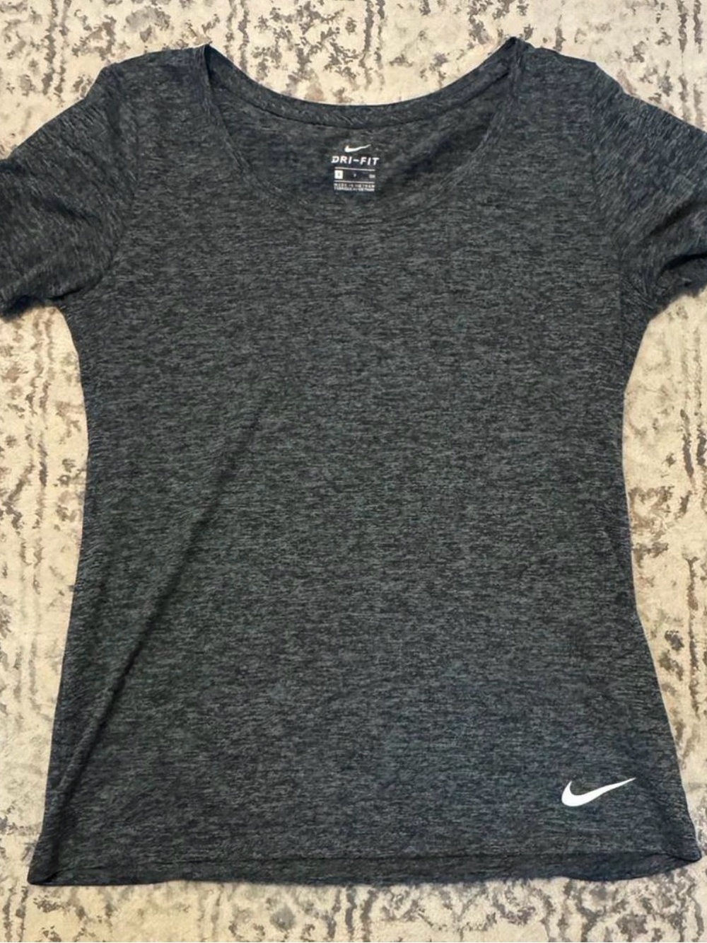 Nike Women's Dark Heather Gray Short Sleeve Dri-FIT Tee